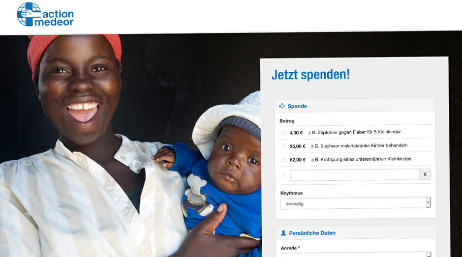 Action medeor online fundraising mit digitalen kanälen