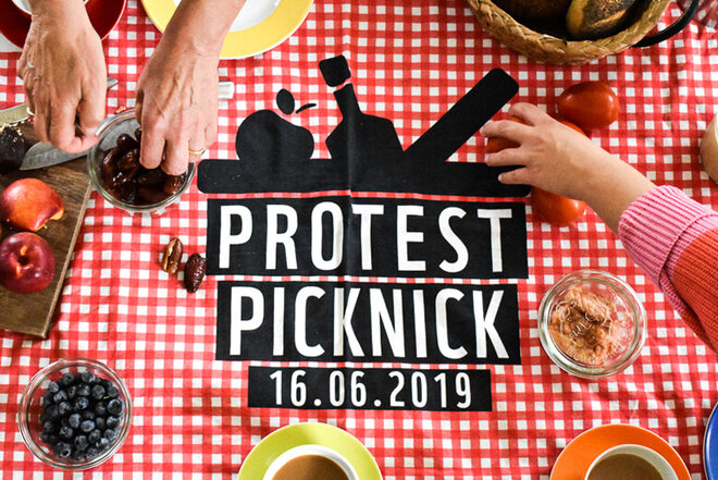 Protest Picknick mit dem WWF Deutschland