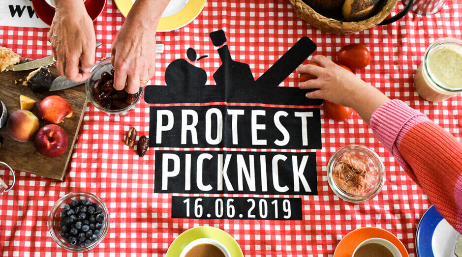 Protest Picknick mit dem WWF Deutschland